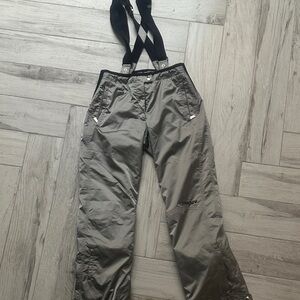 Spyder Silver Ski Pants with Black Straps